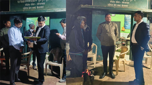 कलेक्टर ने आधी रात को अवैध धान परिवहन की रोकथाम के लिए बोरतलाव चेकपोस्ट का किया औचक निरीक्षण