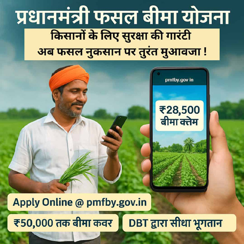 प्रधानमंत्री फसल बीमा योजना के तहत किसान 15 जनवरी तक करा सकते है फसलों का बीमा
