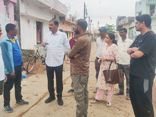 नया ढाबा में पानी की समस्या, महापौर ने मौके पर लिया जायजा