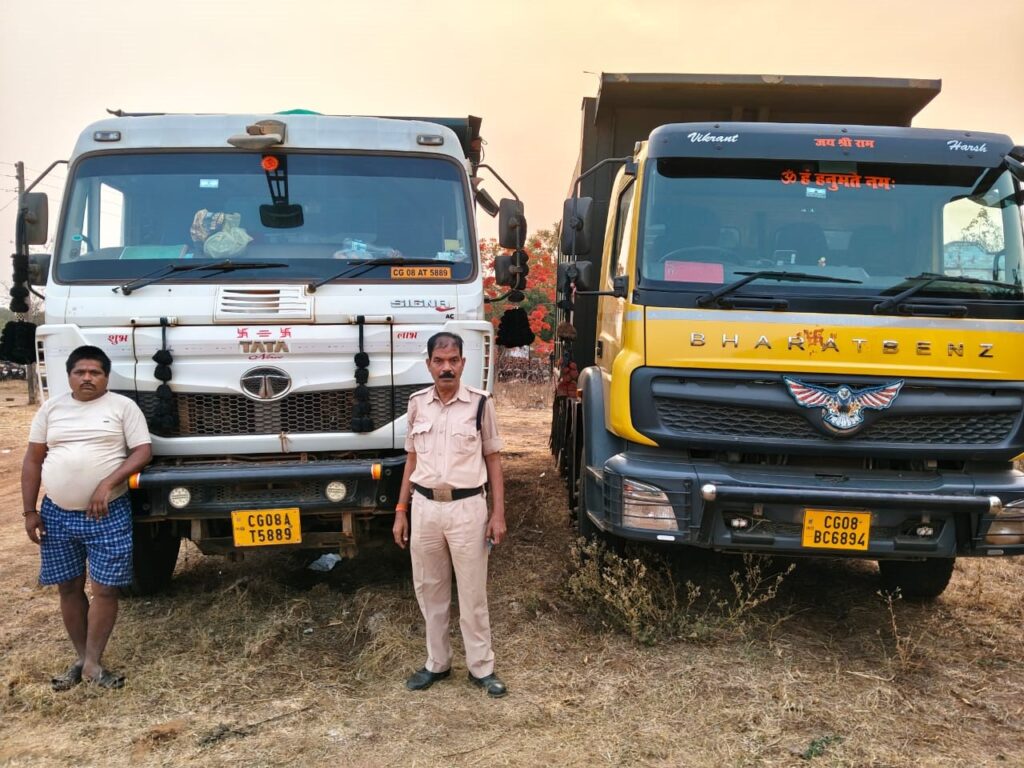 खनिजों के अवैध परिवहन पर सख्त कार्रवाई, वाहन जब्त