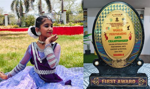 10 वर्षीय विशिष्टा ने अंतरराष्ट्रीय कत्थक प्रतियोगिता में लहराया परचम, छत्तीसगढ़ का बढ़ाया मान